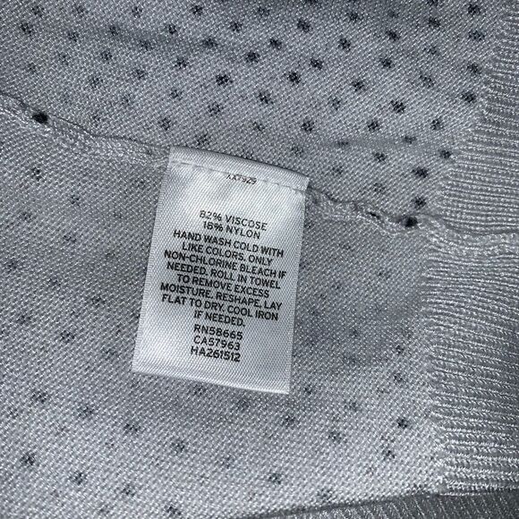 Halogen button up cardigan gray with black dots - Picture 3 of 7